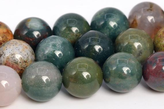 10mm Multicolor Moss Agate Beads Grade Aaa Genuine Natural Gemstone Round Loose Beads 15" / 7.5" Bulk Lot Options (108723)