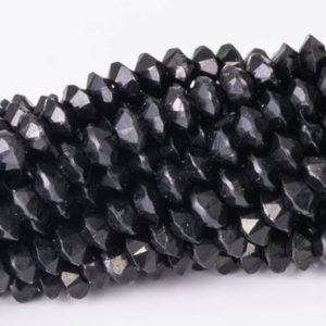 Shop Obsidian Faceted Beads! 3x2MM Black Obsidian Beads Grade A Genuine Natural Gemstone Full Strand Faceted Rondelle Loose Beads 15" Bulk Lot Options (111778-3407) | Natural genuine faceted Obsidian beads for beading and jewelry making.  #jewelry #beads #beadedjewelry #diyjewelry #jewelrymaking #beadstore #beading #affiliate #ad