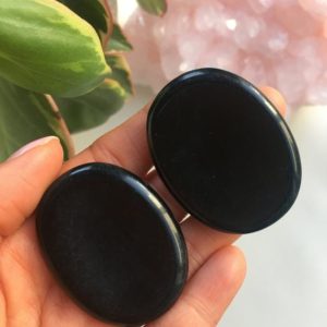 Shop Obsidian Shapes! Black Obsidian Worry Stone, Black Obsidian, Worry Stone | Natural genuine stones & crystals in various shapes & sizes. Buy raw cut, tumbled, or polished gemstones for making jewelry or crystal healing energy vibration raising reiki stones. #crystals #gemstones #crystalhealing #crystalsandgemstones #energyhealing #affiliate #ad