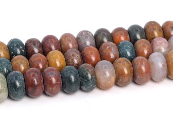 6x4mm Matte Ocean Jasper Beads Grade Aaa Genuine Natural Gemstone Rondelle Loose Beads 15" / 7.5" Bulk Lot Options (107357)