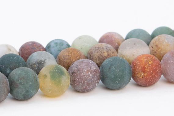 4mm Matte Multicolor Ocean Jasper Beads Grade Aaa Genuine Natural Gemstone Round Loose Beads 14.5" / 7.5" Bulk Lot Options (109953)
