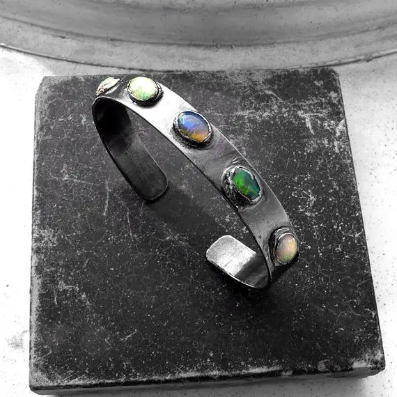 Natural Quality Fire Opal Gemstone Cuff Bracelet  Opal Bracelet  Bracelet For Her  Bracelet For Women  Gift For Women  Boho Bracelet