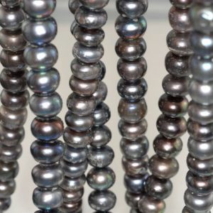 Shop Pearl Rondelle Beads! 10x8MM Natural Pearl Gemstone Golden Dark Grey Grade A Rondelle Loose Beads 7 inch Half Strand (90190740-B84) | Natural genuine rondelle Pearl beads for beading and jewelry making.  #jewelry #beads #beadedjewelry #diyjewelry #jewelrymaking #beadstore #beading #affiliate #ad