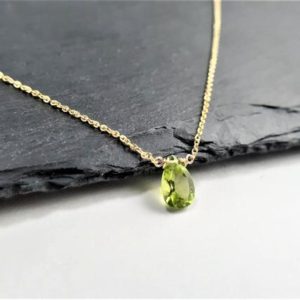 Genuine Peridot Necklace, August Birthstone / Handmade Jewelry / Peridot Necklace Gold, Silver Necklace, Necklaces for Women, Dainty Minimal | Natural genuine Peridot necklaces. Buy crystal jewelry, handmade handcrafted artisan jewelry for women.  Unique handmade gift ideas. #jewelry #beadednecklaces #beadedjewelry #gift #shopping #handmadejewelry #fashion #style #product #necklaces #affiliate #ad