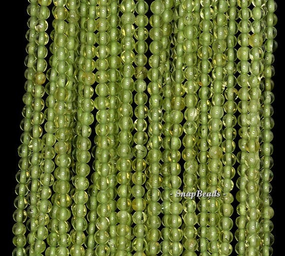 3mm Pedoretes Peridot Gemstone Grade A Green Round 3mm Loose Beads 16 Inch Full Strand Lot 1,2,6,12 And 50 (90147942-107-3mm F)