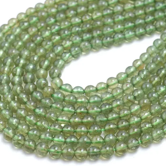 4.5mm Pedoretes Peridot Gemstone Green Round 4.5mm Loose Beads 7.5 Inch Half Strand (90142907-168)