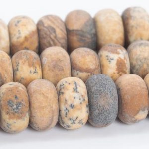 Shop Picture Jasper Rondelle Beads! 10x6MM Matte Brown Picture Jasper Beads Grade AAA Genuine Natural Gemstone Rondelle Loose Beads 15" / 7.5" Bulk Lot Options (110552) | Natural genuine rondelle Picture Jasper beads for beading and jewelry making.  #jewelry #beads #beadedjewelry #diyjewelry #jewelrymaking #beadstore #beading #affiliate #ad