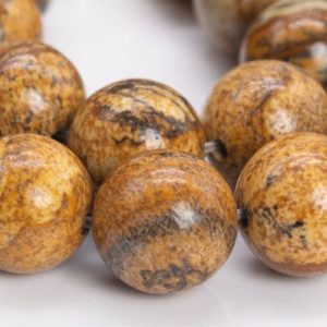 Shop Picture Jasper Round Beads! Genuine Natural Picture Jasper Gemstone Beads 12MM Brown Round AAA Quality Loose Beads (101939) | Natural genuine round Picture Jasper beads for beading and jewelry making.  #jewelry #beads #beadedjewelry #diyjewelry #jewelrymaking #beadstore #beading #affiliate #ad