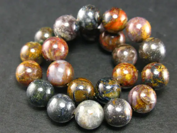 Pietersite Round Bracelet From Africa  - 7" - 8mm Beads