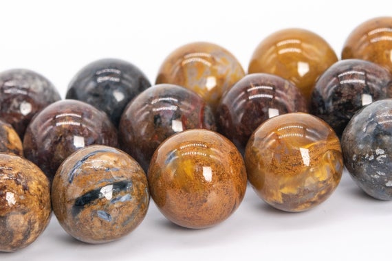12mm Brown Pietersite Beads Colombia Grade Aa Genuine Natural Gemstone Full Strand Round Loose Beads 15" (111985-3463)