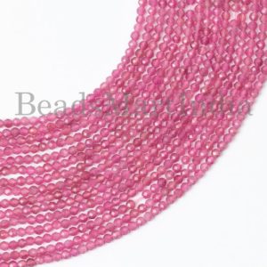 Shop Pink Tourmaline Faceted Beads! 2.25mm Pink Tourmaline Faceted Rondelle Beads, Tourmaline Faceted Gemstone Beads, Pink Tourmaline Rondelle Beads, Pink Tourmaline Beads | Natural genuine faceted Pink Tourmaline beads for beading and jewelry making.  #jewelry #beads #beadedjewelry #diyjewelry #jewelrymaking #beadstore #beading #affiliate #ad