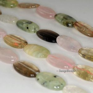 Shop Prehnite Bead Shapes! 26x16mm Prehnite Rose Smoky Lemon Mix Quartz Gemstone Oval Loose Beads 7 inch Half Strand (90191147-B30-557) | Natural genuine other-shape Prehnite beads for beading and jewelry making.  #jewelry #beads #beadedjewelry #diyjewelry #jewelrymaking #beadstore #beading #affiliate #ad