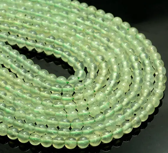 6mm Green Prehnite Gemstone Grade Aaa Round Beads 15.5 Inch Full Strand Bulk Lot 1,2,6,12 And 50 (80007376-a258)