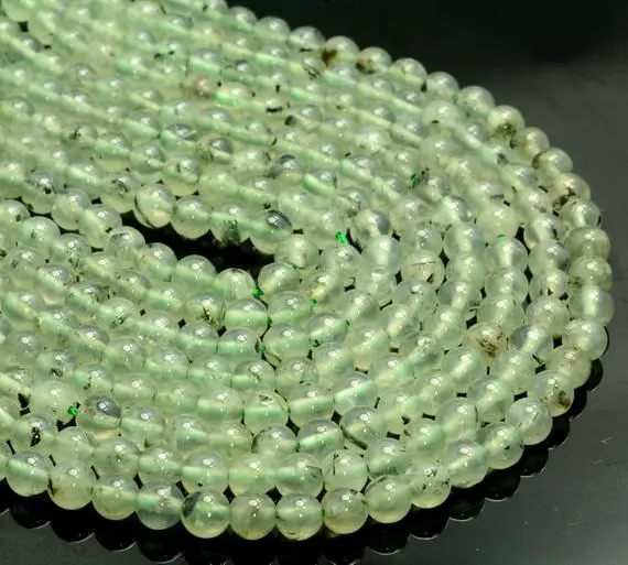 6mm Green Prehnite Gemstone Grade Aa Round Beads 15.5 Inch Full Strand Bulk Lot 1,2,6,12 And 50 (80007377-a258)