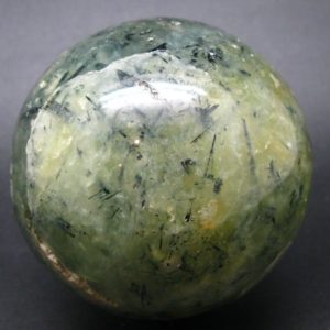 Shop Prehnite Shapes! Unusual Green Prehnite Prenite & Epidote Sphere from Mali – 2.8" | Natural genuine stones & crystals in various shapes & sizes. Buy raw cut, tumbled, or polished gemstones for making jewelry or crystal healing energy vibration raising reiki stones. #crystals #gemstones #crystalhealing #crystalsandgemstones #energyhealing #affiliate #ad