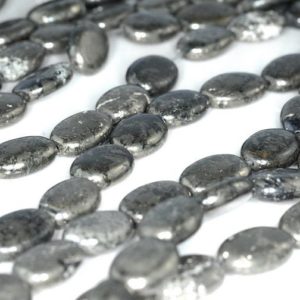 Shop Pyrite Bead Shapes! 16x12mm Black Gold Iron Pyrite Intrusion Gemstone Grade AB Oval Loose Beads 16 inch Full Strand LOT 1,2,6 (90185949-855) | Natural genuine other-shape Pyrite beads for beading and jewelry making.  #jewelry #beads #beadedjewelry #diyjewelry #jewelrymaking #beadstore #beading #affiliate #ad