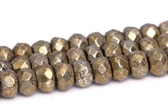 4x3mm Copper Pyrite Beads Grade Aaa Natural Gemstonefaceted Rondelle Loose Beads 15.5"/ 7.5" Bulk Lot Options(102319)