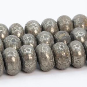 Shop Pyrite Rondelle Beads! 6×3-4MM Copper Pyrite Beads Grade AAA Natural Gemstone Rondelle Loose Beads 15.5"/ 7.5" Bulk Lot Options (102139) | Natural genuine rondelle Pyrite beads for beading and jewelry making.  #jewelry #beads #beadedjewelry #diyjewelry #jewelrymaking #beadstore #beading #affiliate #ad
