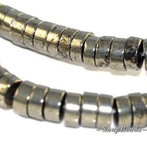 Shop Pyrite Rondelle Beads! 6x3mm Iron Pyrite Gemstones Heishi Rondelle Slice Loose Beads 15.5 inch Full Strand (90107057-409) | Natural genuine rondelle Pyrite beads for beading and jewelry making.  #jewelry #beads #beadedjewelry #diyjewelry #jewelrymaking #beadstore #beading #affiliate #ad