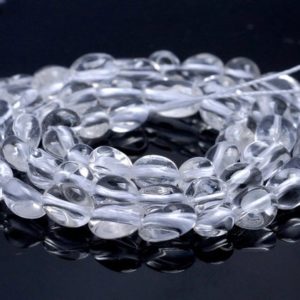 Shop Quartz Chip & Nugget Beads! 6-7MM Clear Quartz Rock Crystal Gemstone Pebble Nugget Granule Loose Beads 15.5 inch Full Strand (80002124-A7) | Natural genuine chip Quartz beads for beading and jewelry making.  #jewelry #beads #beadedjewelry #diyjewelry #jewelrymaking #beadstore #beading #affiliate #ad