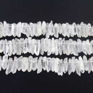Shop Quartz Crystal Beads! Polished Quartz Crystal Point Beads Strand ,Clear Rock Quartz Spike Top Drilled Beads, Gemstone Loose Beads, Jewelry findings  – – NS225 | Natural genuine beads Quartz beads for beading and jewelry making.  #jewelry #beads #beadedjewelry #diyjewelry #jewelrymaking #beadstore #beading #affiliate #ad