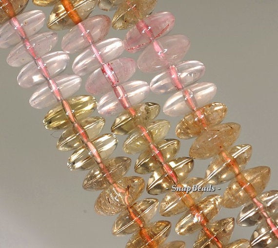 12x5mm Mix Quartz Gemstone Rondelle Loose Beads 7.5 Inch Half Strand Lot 1,2 And 6 (90191125-b33-562)