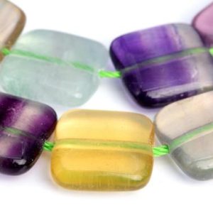 14x14mm Rainbow Fluorite Beads Square Grade Aa+ Genuine Natural Gemstone Half Strand Loose Beads 7.5" Bulk Lot 1,3,5,10 And 50 (102799h-475)