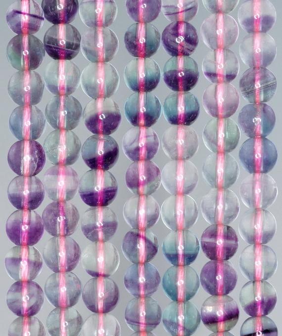 6mm Rainbow Fluorite Gemstone Grade Aaa Round Loose Beads 15.5 Inch Full Strand (90187780-685)