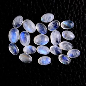 Shop Rainbow Moonstone Cabochons! Good Quality 5 Pieces Natural Rainbow Moonstone Cabochons,Smooth Oval Shape,Calibrated Size, 4×6-5×7 MM, Moonstone Gemstone,Making Jewelry | Natural genuine stones & crystals in various shapes & sizes. Buy raw cut, tumbled, or polished gemstones for making jewelry or crystal healing energy vibration raising reiki stones. #crystals #gemstones #crystalhealing #crystalsandgemstones #energyhealing #affiliate #ad