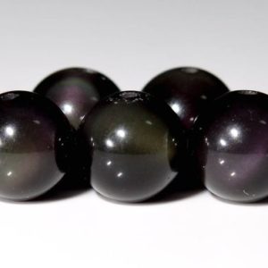 Shop Rainbow Obsidian Beads! Genuine Natural Obsidian Gemstone Beads 8MM Rainbow Round AAA Quality Loose Beads (103443) | Natural genuine round Rainbow Obsidian beads for beading and jewelry making.  #jewelry #beads #beadedjewelry #diyjewelry #jewelrymaking #beadstore #beading #affiliate #ad