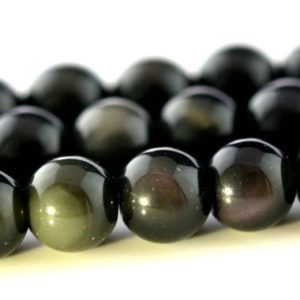 Shop Rainbow Obsidian Beads! 4MM Rainbow Obsidian Beads Grade AA Natural Gemstone Round Loose Beads 15" / 7.5" Bulk Lot Options (100710) | Natural genuine round Rainbow Obsidian beads for beading and jewelry making.  #jewelry #beads #beadedjewelry #diyjewelry #jewelrymaking #beadstore #beading #affiliate #ad