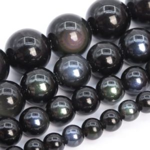Shop Rainbow Obsidian Beads! Rainbow Obsidian Beads Grade A Natural Gemstone Round Loose Beads  6MM 8MM Bulk Lot Options | Natural genuine round Rainbow Obsidian beads for beading and jewelry making.  #jewelry #beads #beadedjewelry #diyjewelry #jewelrymaking #beadstore #beading #affiliate #ad