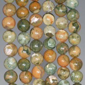 Shop Rainforest Jasper Round Beads! 10MM  Rhyolite Gemstone Round Loose Beads 15.5 inch Full Strand (80000435-A69) | Natural genuine round Rainforest Jasper beads for beading and jewelry making.  #jewelry #beads #beadedjewelry #diyjewelry #jewelrymaking #beadstore #beading #affiliate #ad