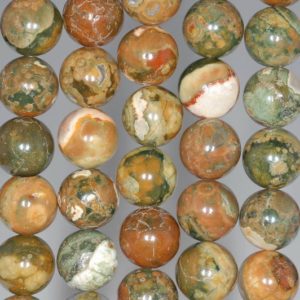 Shop Rainforest Jasper Round Beads! 12MM  Rhyolite Gemstone Round Loose Beads 15.5 inch Full Strand (80000436-A68) | Natural genuine round Rainforest Jasper beads for beading and jewelry making.  #jewelry #beads #beadedjewelry #diyjewelry #jewelrymaking #beadstore #beading #affiliate #ad