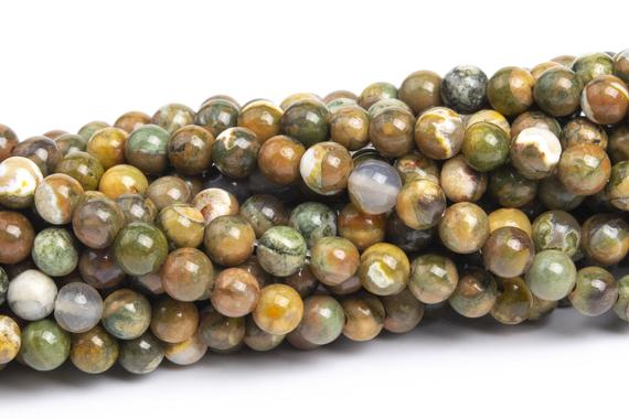 Rhyolite Beads Grade Aa Genuine Natural Gemstone Round Loose Beads 4mm 6mm 8-9mm 10mm Bulk Lot Options