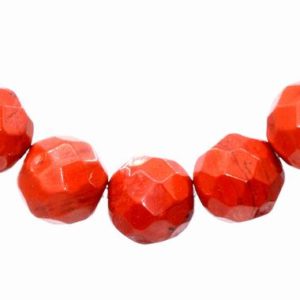 Shop Red Jasper Faceted Beads! Genuine Natural Jasper Gemstone Beads 4MM Red Faceted Round AAA Quality Loose Beads (100877) | Natural genuine faceted Red Jasper beads for beading and jewelry making.  #jewelry #beads #beadedjewelry #diyjewelry #jewelrymaking #beadstore #beading #affiliate #ad