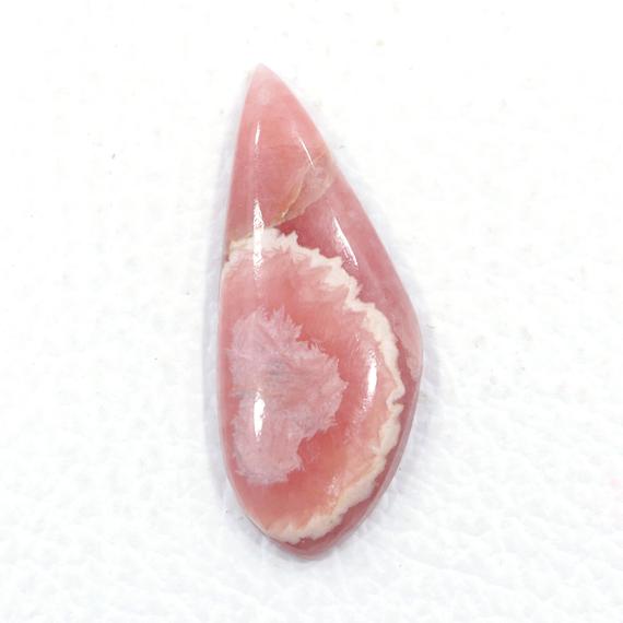 15*38 Mm Fancy Cut Rhodochrosite Gemstone Pink Color With White Streaks 31.30 Cts Rhodochrosite Flat Back Cabochon Heart Chakra Zodiac Stone