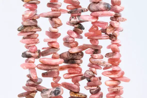 Genuine Natural Rhodochrosite Gemstone Beads 12-24x3-5mm Pink Stick Pebble Chip Aa Quality Loose Beads (112831)