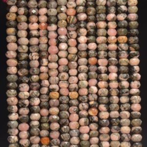 Shop Rhodochrosite Faceted Beads! 3x2MM Dark Argentina Rhodochrosite Gemstone Grade A Micro Faceted Rondelle Loose Beads 15.5 inch Full Strand (80009997-A201) | Natural genuine faceted Rhodochrosite beads for beading and jewelry making.  #jewelry #beads #beadedjewelry #diyjewelry #jewelrymaking #beadstore #beading #affiliate #ad