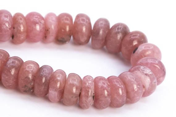 6x3mm Argentina Rhodochrosite Beads Grade Aa Pink Genuine Natural Gemstone Half Strand Rondelle Loose Beads 6.5" (114593h-3782)