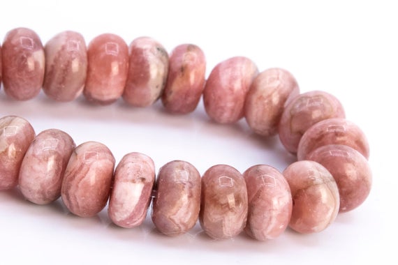 6x4mm Argentina Rhodochrosite Beads Gray Pink Grade A+ Genuine Natural Half Strand Rondelle Loose Beads 7" Bulk Lot Options (115496h-3868)