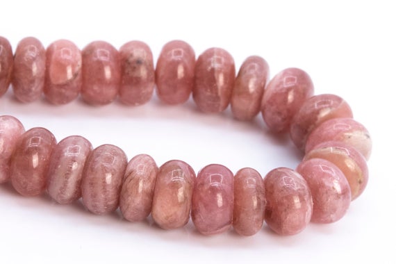 6x4mm Argentina Rhodochrosite Beads Gray Pink Grade A Genuine Natural Half Strand Rondelle Loose Beads 7" Bulk Lot Options (115493h-3867)
