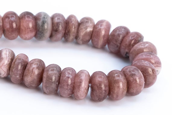 6x4mm Argentina Rhodochrosite Beads Brown Pink Grade A Genuine Natural Half Strand Rondelle Loose Beads 7" Bulk Lot Options (115495h-3868)
