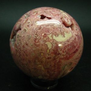 Shop Rhodochrosite Shapes! Rhodochrosite Sphere Ball from Argentina – 3.1" – 765 Grams | Natural genuine stones & crystals in various shapes & sizes. Buy raw cut, tumbled, or polished gemstones for making jewelry or crystal healing energy vibration raising reiki stones. #crystals #gemstones #crystalhealing #crystalsandgemstones #energyhealing #affiliate #ad