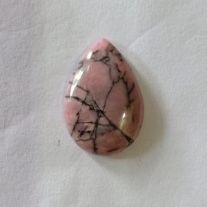 Shop Rhodonite Cabochons! Natural Rhodonite  17x25x5 mm pear shape cabochon Gemstone | Natural genuine stones & crystals in various shapes & sizes. Buy raw cut, tumbled, or polished gemstones for making jewelry or crystal healing energy vibration raising reiki stones. #crystals #gemstones #crystalhealing #crystalsandgemstones #energyhealing #affiliate #ad