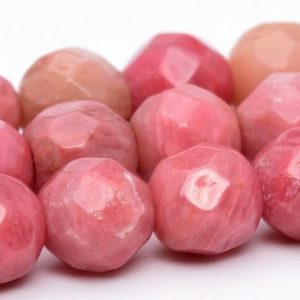 4MM Haitian Flower Rhodonite Beads Grade AAA Genuine Natural Gemstone Faceted Round Loose Beads 15"/ 7.5" Bulk Lot Options (100889) | Natural genuine faceted Rhodonite beads for beading and jewelry making.  #jewelry #beads #beadedjewelry #diyjewelry #jewelrymaking #beadstore #beading #affiliate #ad