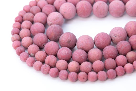 Matte Rose Pink Rhodonite Beads Grade Aaa Genuine Natural Gemstone Round Beads 4mm 6mm 8mm 10mm 12mm Bulk Lot Options