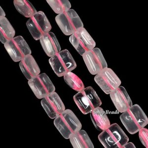 Shop Rose Quartz Bead Shapes! 8x8mm Rose Quartz Gemstone Square Loose Beads 7.5 inch Half Strand (90144216-B25-544) | Natural genuine other-shape Rose Quartz beads for beading and jewelry making.  #jewelry #beads #beadedjewelry #diyjewelry #jewelrymaking #beadstore #beading #affiliate #ad
