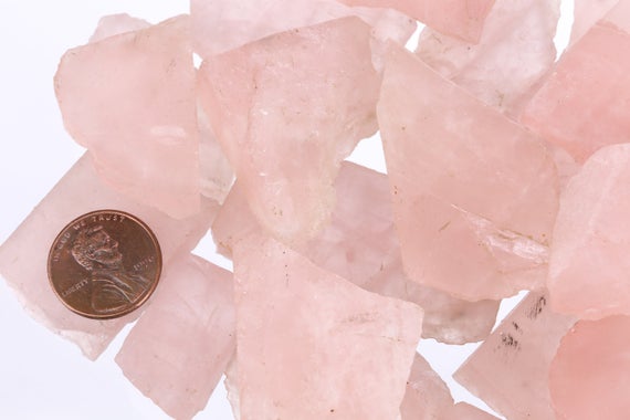 Raw Rose Quartz Slices, Rough Rose Quartz, Genuine Uncut Rose Quartz Crystal, January Birthstone, Rough Gemstone, Roseslice001