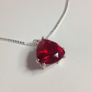 Shop Ruby Pendants! Beautiful 10ct Trillion Cut Ruby & Sterling Silver Solitaire Pendant Necklace Trillion Cut Ruby Solitaire Jewelry Trends Jewelry Gifts | Natural genuine Ruby pendants. Buy crystal jewelry, handmade handcrafted artisan jewelry for women.  Unique handmade gift ideas. #jewelry #beadedpendants #beadedjewelry #gift #shopping #handmadejewelry #fashion #style #product #pendants #affiliate #ad